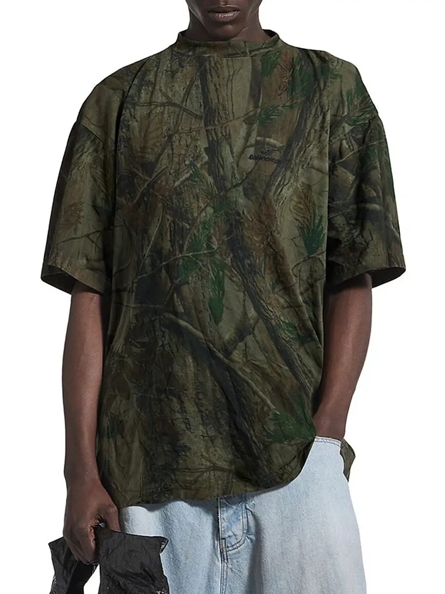 Balenciaga Men's B Diamond Twisted T-Shirt | Thumbnail 3 Balenciaga Men's B Diamond Twisted T-Shirt | Thumbnail 3