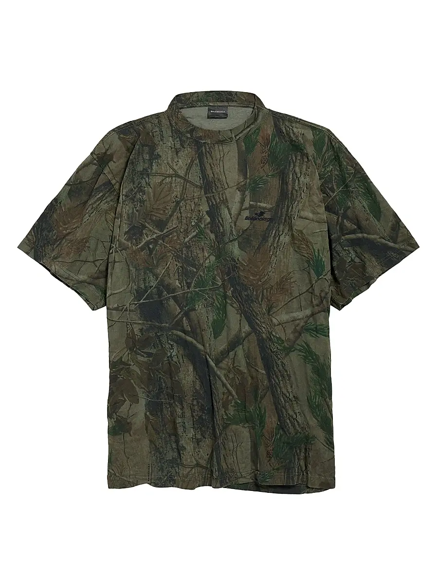 Balenciaga Men's B Diamond Twisted T-Shirt | Image 1 Balenciaga Men's B Diamond Twisted T-Shirt | Image 1