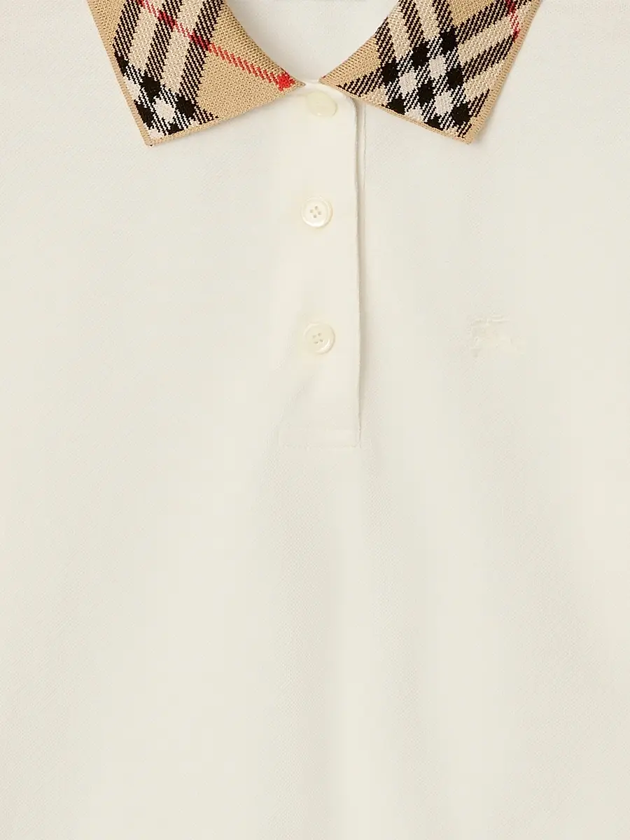 Burberry Women's Imogen Check-Collar Polo Shirt | Thumbnail 4 Burberry Women's Imogen Check-Collar Polo Shirt | Thumbnail 4