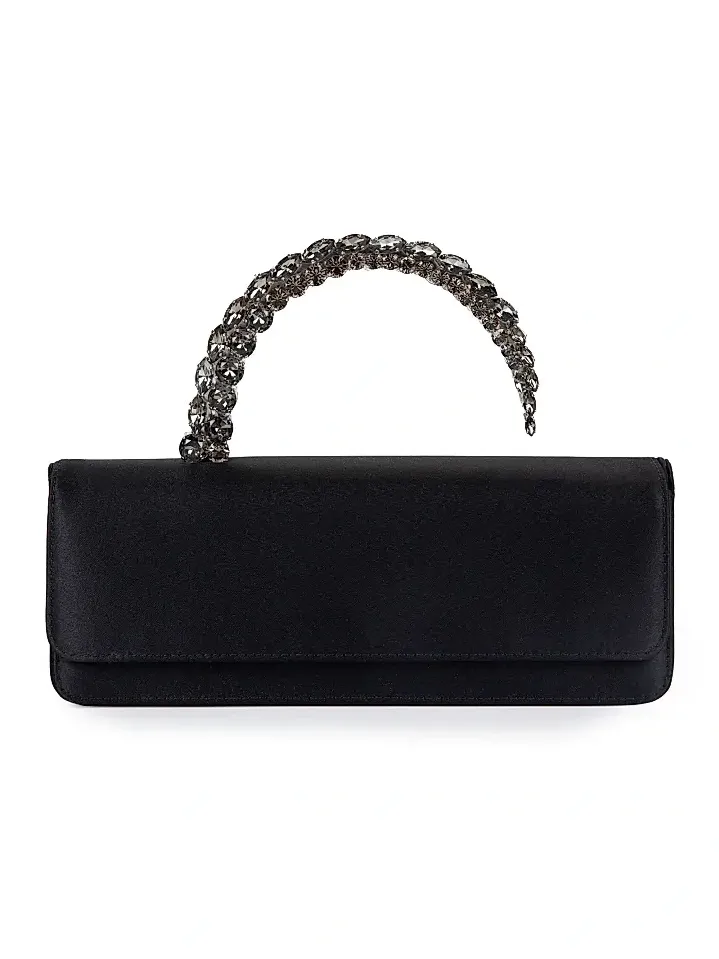 Women's Malika Embellished-Handle Satin Clutch