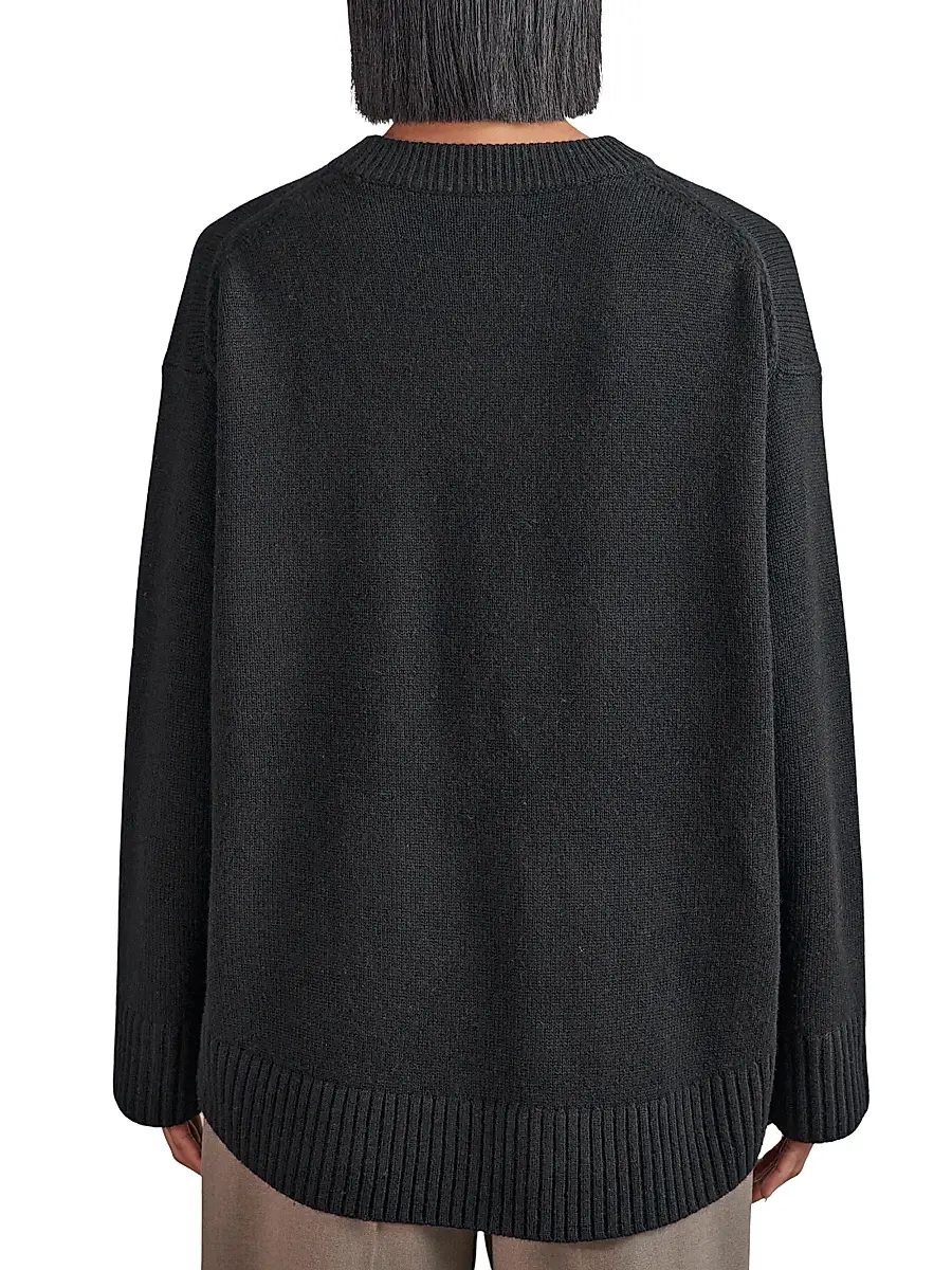 Reiss Women's Ella Wool-Cashmere Crewneck Sweater | Thumbnail 4 Reiss Women's Ella Wool-Cashmere Crewneck Sweater | Thumbnail 4
