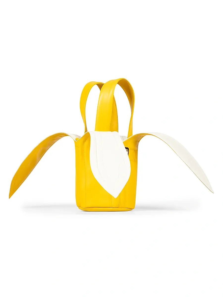Charles Jeffrey Loverboy Men's Banana Leather Bucket Bag - Yellow Ecru | Thumbnail 3 Charles Jeffrey Loverboy Men's Banana Leather Bucket Bag - Yellow Ecru | Thumbnail 3