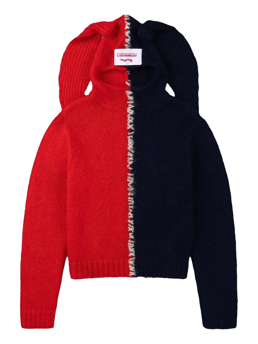 Men's Rabbit Balaclava Wool-Blend Sweater Men's Rabbit Balaclava Wool-Blend Sweater
