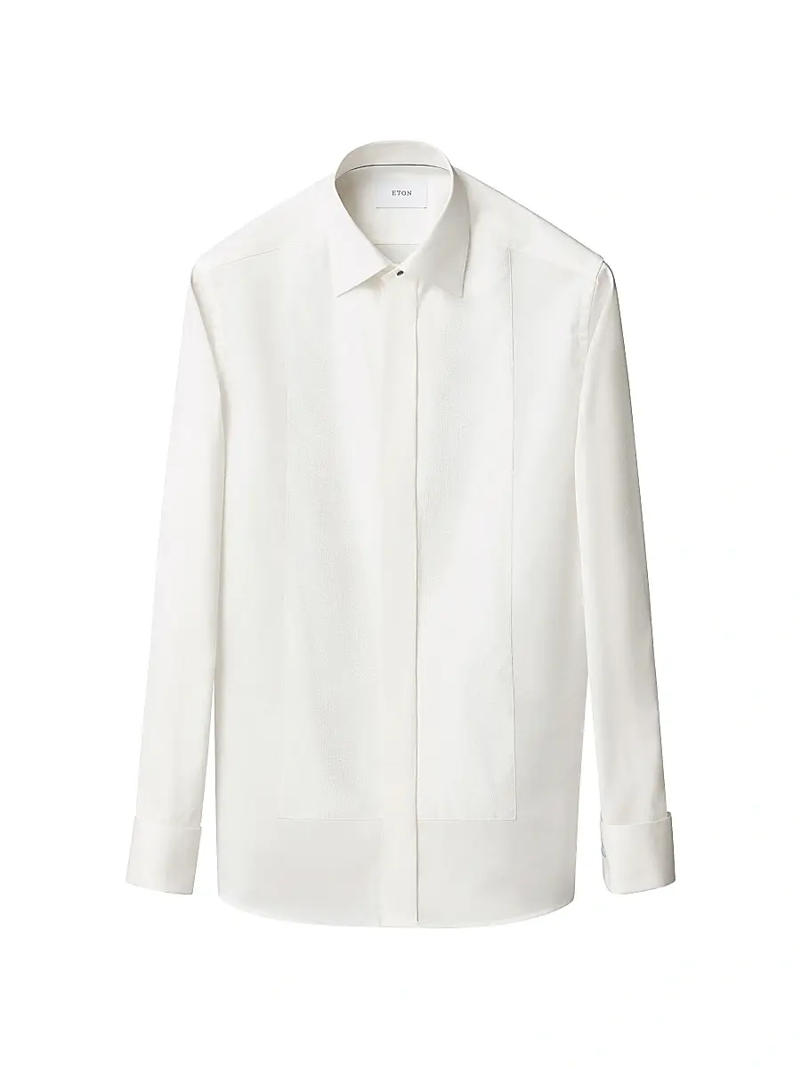 Eton Men's Slim-Fit Bib-Striped Jacquard Shirt | Thumbnail 2 Eton Men's Slim-Fit Bib-Striped Jacquard Shirt | Thumbnail 2