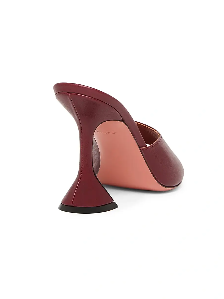 Amina Muaddi Women's Lupita 95MM Leather Mules | Thumbnail 3 Amina Muaddi Women's Lupita 95MM Leather Mules | Thumbnail 3
