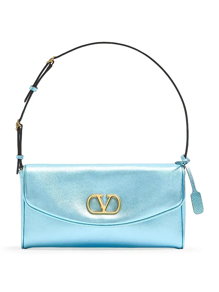Women's DeVain Small Shoulder Bag in Laminated Nappa Leather Women's DeVain Small Shoulder Bag in Laminated Nappa Leather