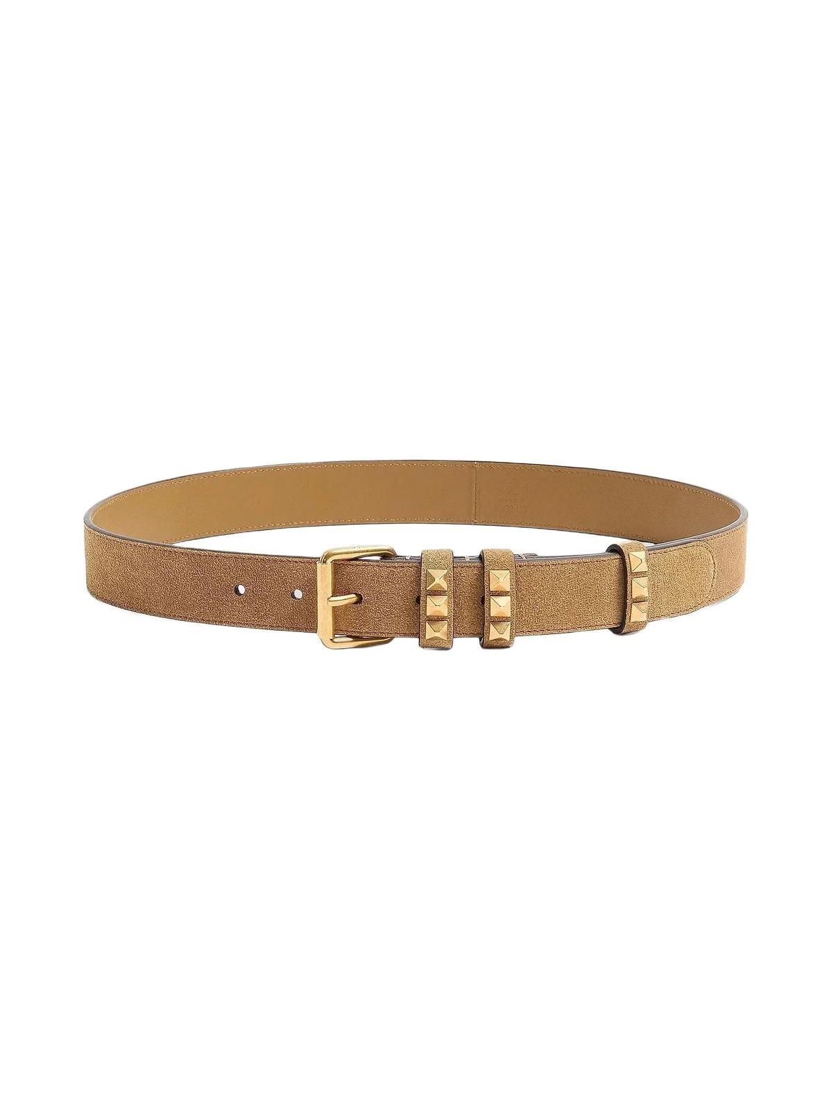 Valentino Women's Flaneuse Belt in Suede 30MM - Havana Beige
