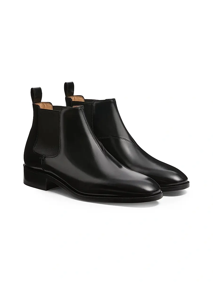 Valentino Men's Pas Des Dieux Ankle Boots in Calfskin - Black | Thumbnail 2