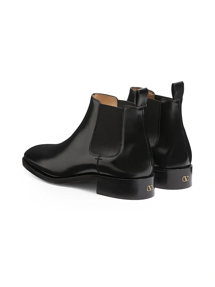 Valentino Men's Pas Des Dieux Ankle Boots in Calfskin - Black | Thumbnail 3
