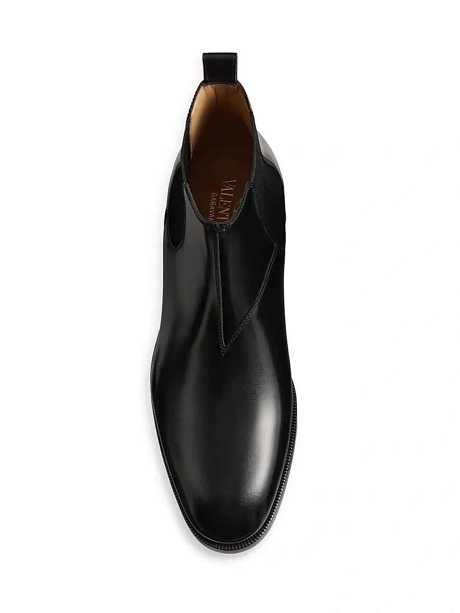 Valentino Men's Pas Des Dieux Ankle Boots in Calfskin - Black | Thumbnail 4