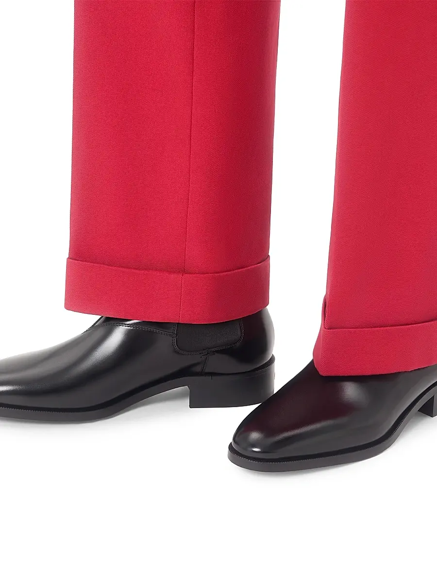 Valentino Men's Pas Des Dieux Ankle Boots in Calfskin - Black | Thumbnail 7