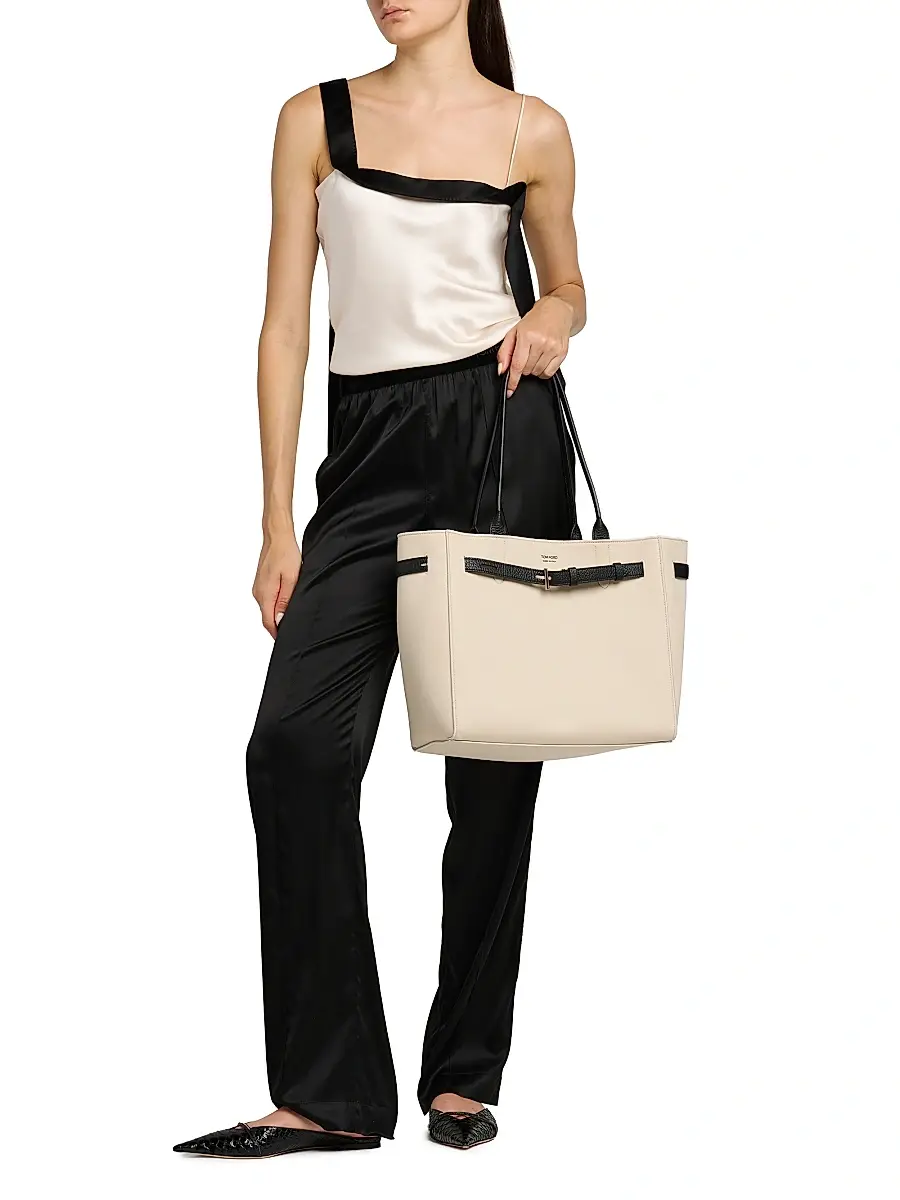 TOM FORD Women's Stretch Silk Satin Pajama Pants - Naa Black | Thumbnail 2 TOM FORD Women's Stretch Silk Satin Pajama Pants - Naa Black | Thumbnail 2