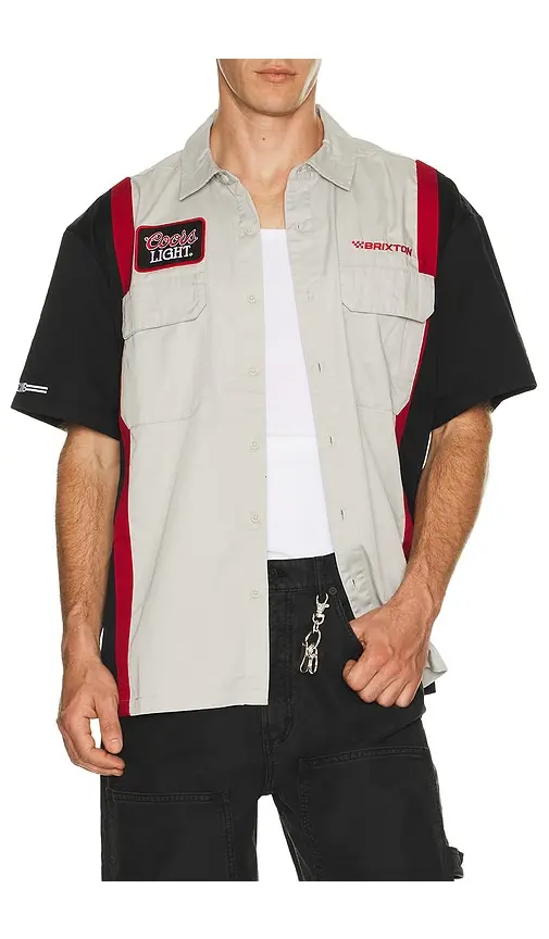 Brixton Coors Light Shake Down Short Sleeve Shirt | Image 1 Brixton Coors Light Shake Down Short Sleeve Shirt | Image 1