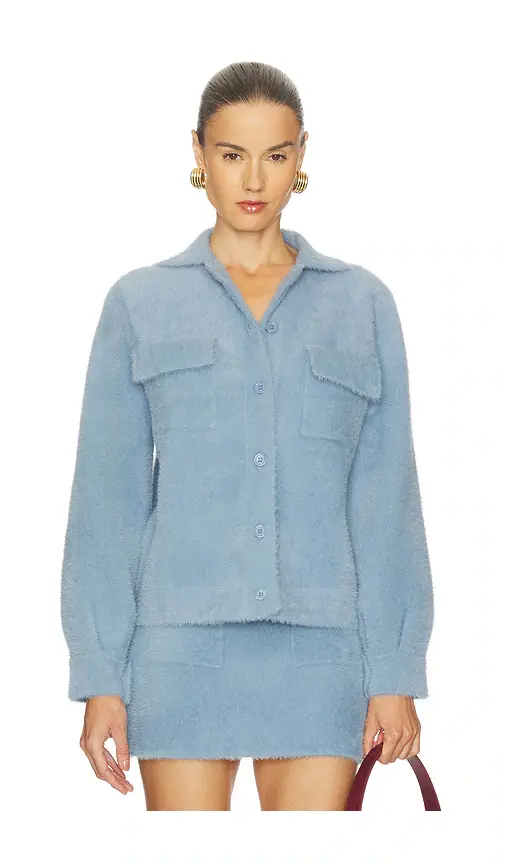 susana monaco Fuzzy Sweater Cargo Jacket | Thumbnail 2 susana monaco Fuzzy Sweater Cargo Jacket | Thumbnail 2