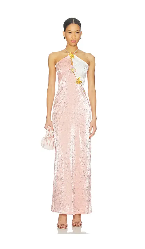 LA FUORI Pink Ditsy Polka Dress | Image 1 LA FUORI Pink Ditsy Polka Dress | Image 1
