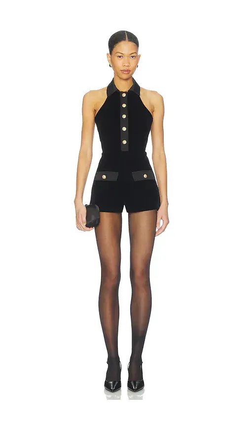 ALL THE WAYS Jemma Velvet Romper