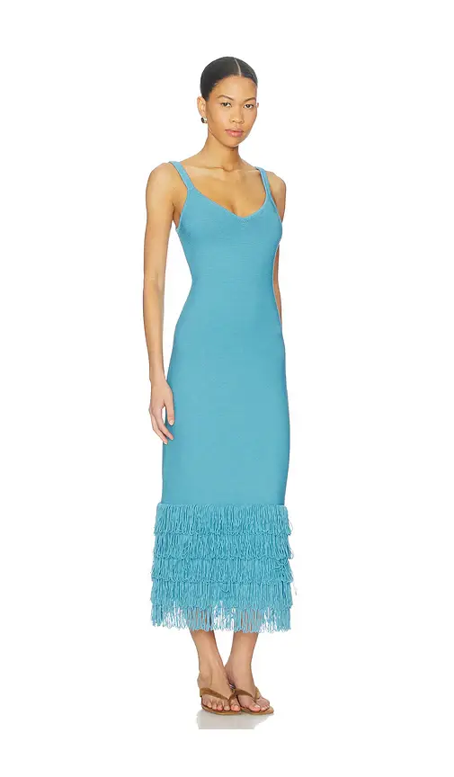 Amur Decker Fringe Midi Dress | Thumbnail 2