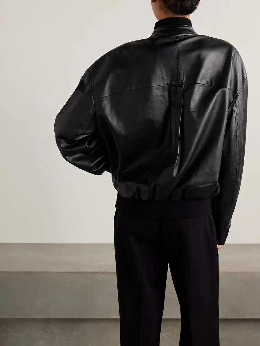 The Row Elenora Leather Jacket | Thumbnail 3