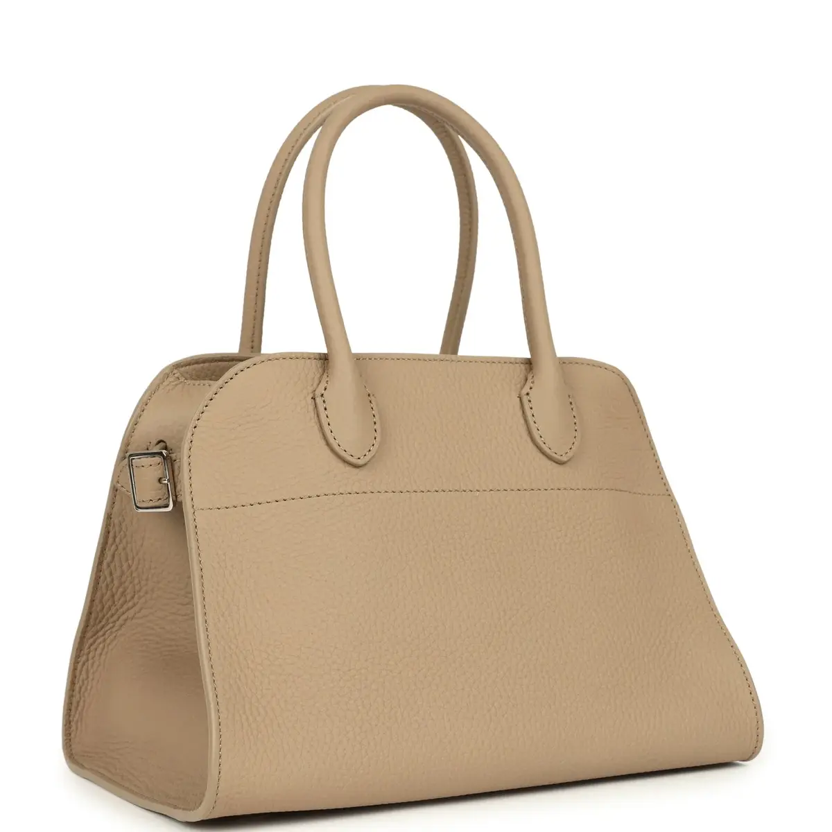 The Row The Row Soft Margaux 10 Bag Dark Taupe Calfskin Silver Hardware | Thumbnail 2 The Row The Row Soft Margaux 10 Bag Dark Taupe Calfskin Silver Hardware | Thumbnail 2