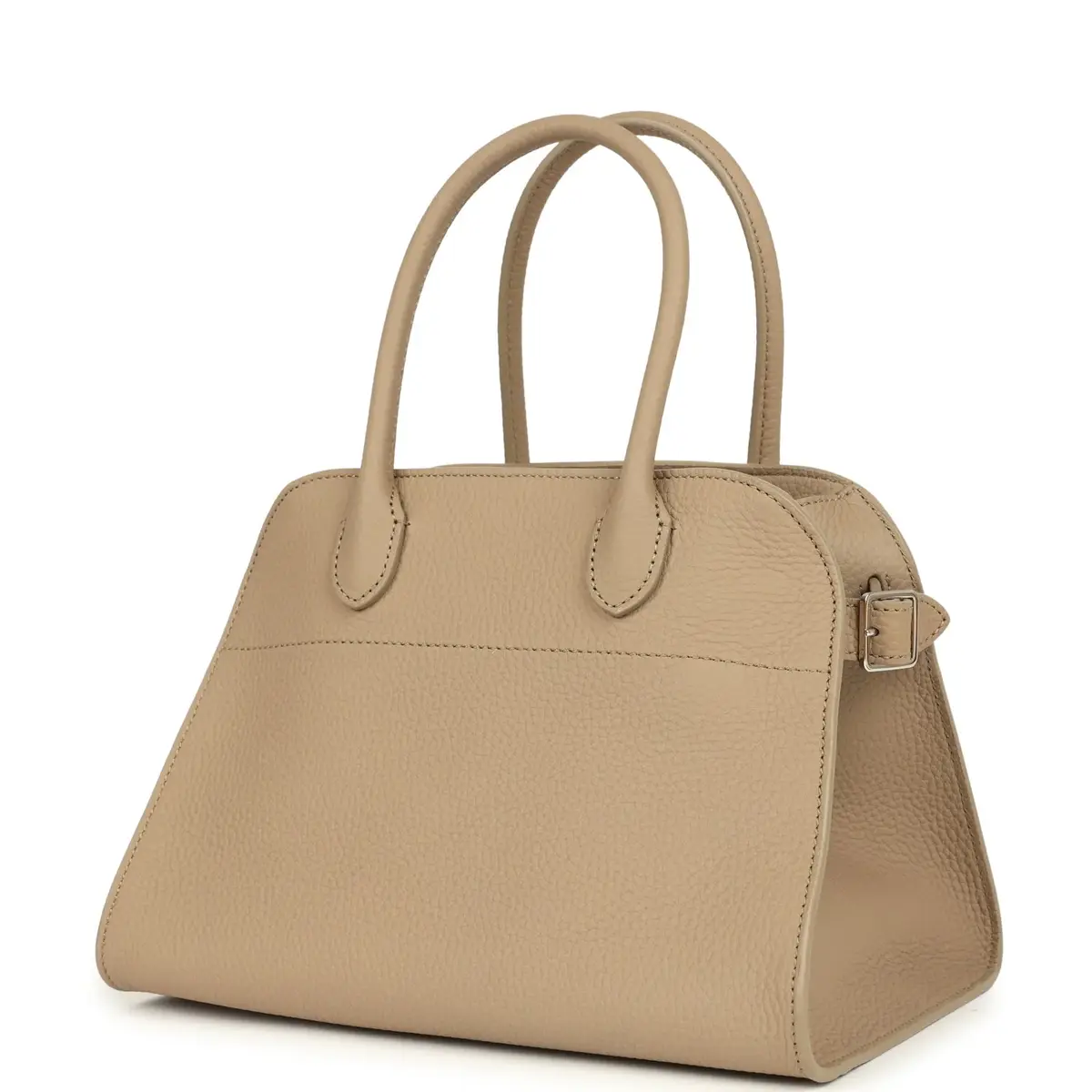 The Row The Row Soft Margaux 10 Bag Dark Taupe Calfskin Silver Hardware | Thumbnail 3 The Row The Row Soft Margaux 10 Bag Dark Taupe Calfskin Silver Hardware | Thumbnail 3