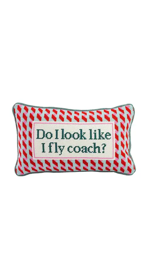 Fly Coach Needlepoint Pillow