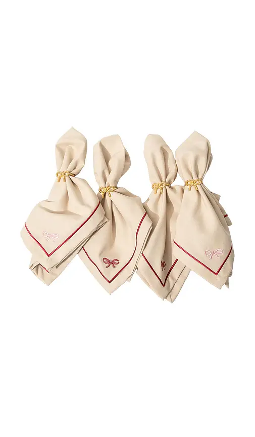 Frasier Sterling Bows Dinner Napkins Set Of 4 | Thumbnail 2 Frasier Sterling Bows Dinner Napkins Set Of 4 | Thumbnail 2