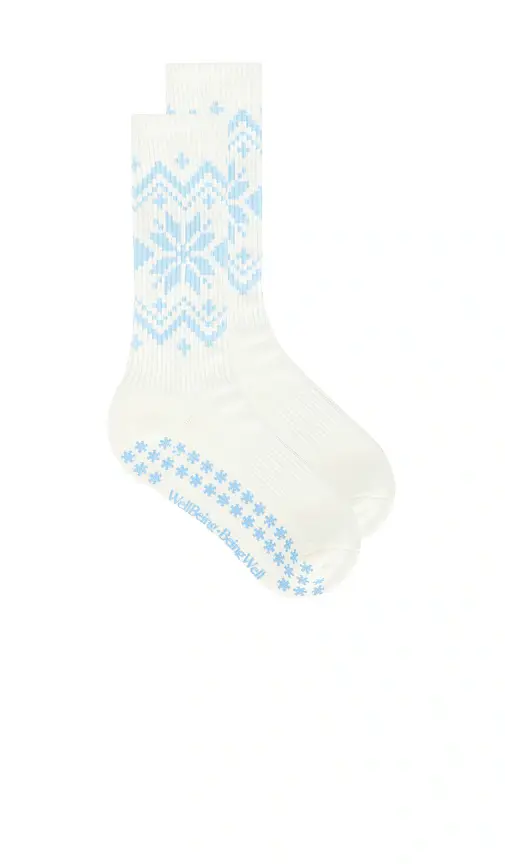 WellBeing + BeingWell WellBeing + BeingWell Fair Isle Grip Sock | Image 1 WellBeing + BeingWell WellBeing + BeingWell Fair Isle Grip Sock | Image 1