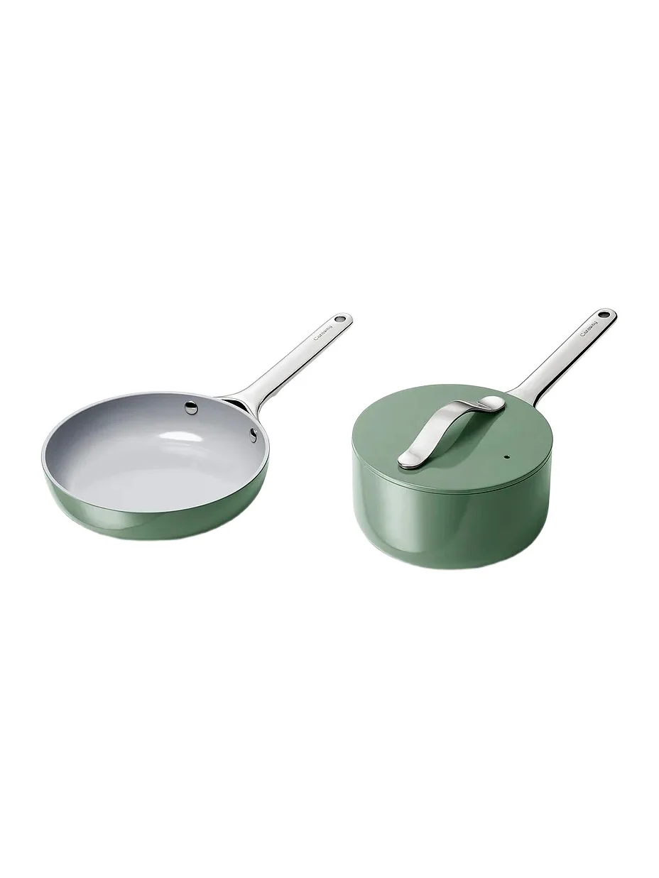 Caraway Non-stick Ceramic Mini Fry Pan & Mini Sauce Pan Duo