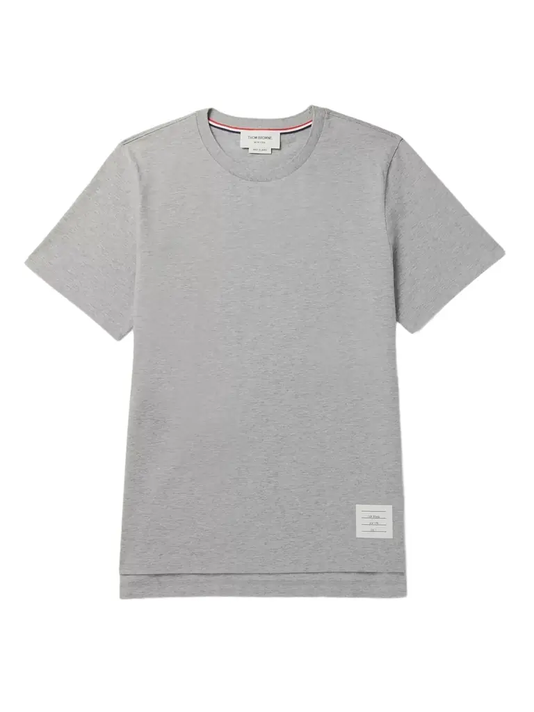 Grosgrain-Trimmed Mélange Cotton-Jersey T-Shirt - Men Grosgrain-Trimmed Mélange Cotton-Jersey T-Shirt - Men