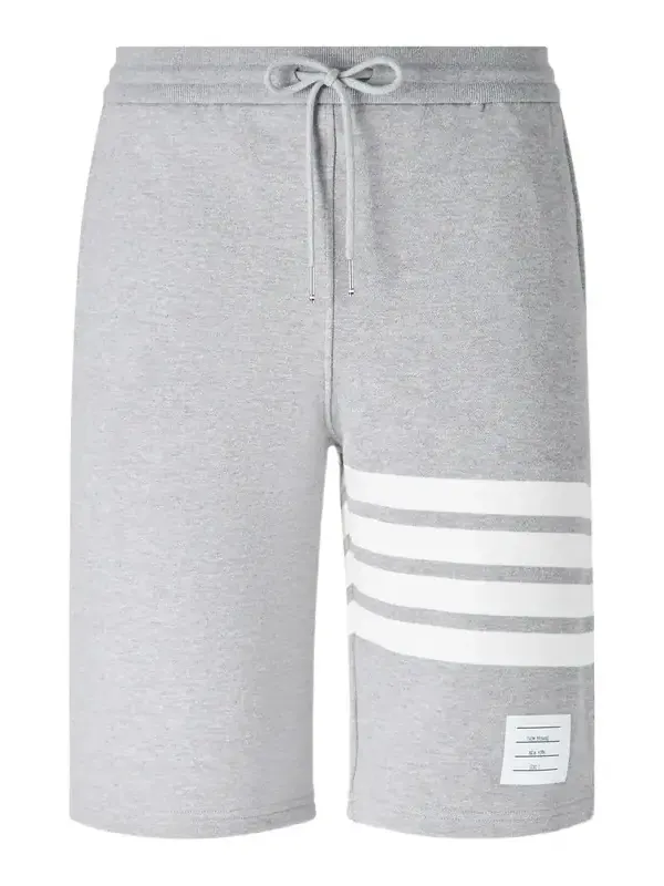 Striped Loopback Cotton-Jersey Shorts - Men Striped Loopback Cotton-Jersey Shorts - Men