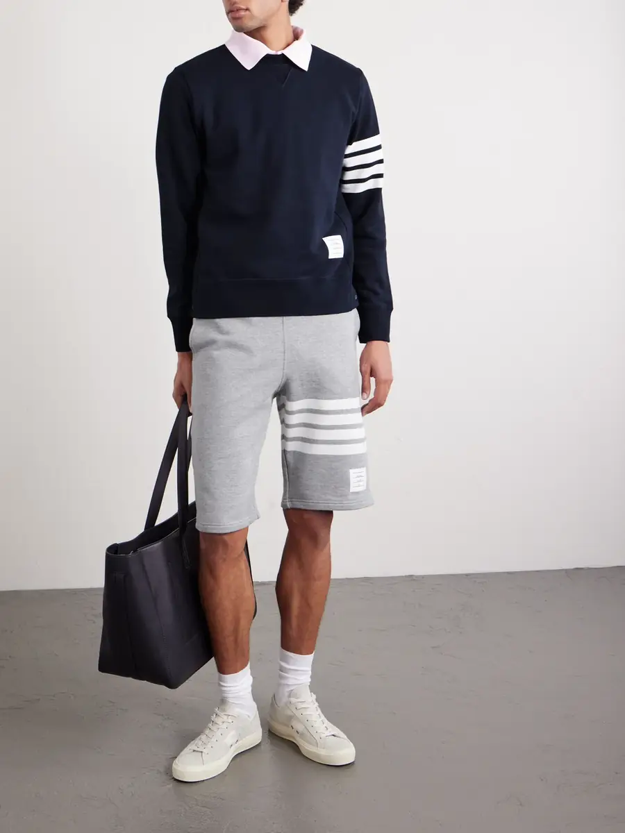 Thom Browne Slim-Fit Striped Loopback Cotton-Jersey Sweatshirt - Men | Thumbnail 2