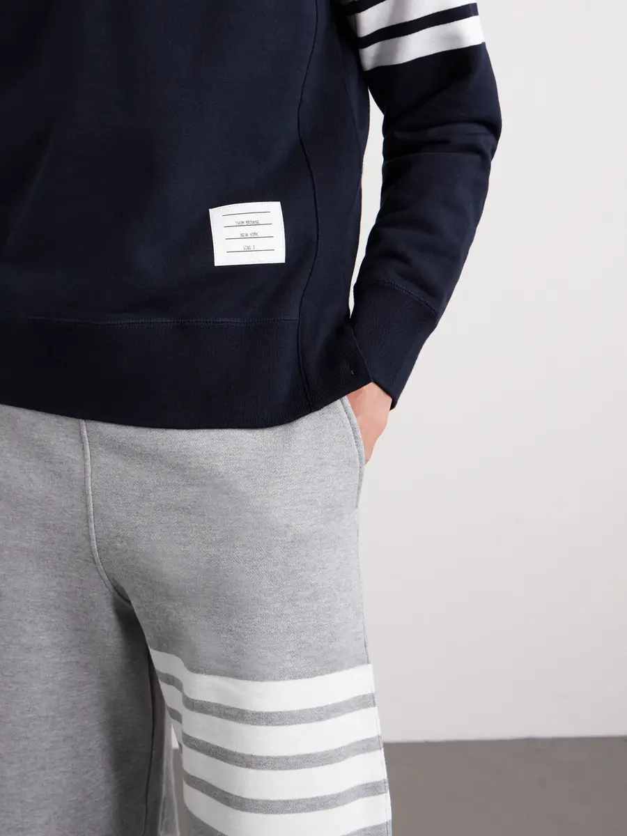Thom Browne Slim-Fit Striped Loopback Cotton-Jersey Sweatshirt - Men | Thumbnail 4