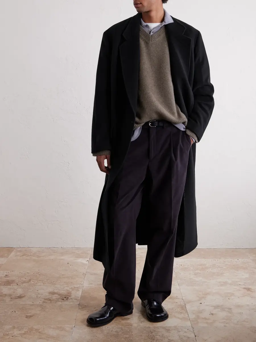 Auralee Double-Breasted Wool Coat - Men | Thumbnail 2 Auralee Double-Breasted Wool Coat - Men | Thumbnail 2