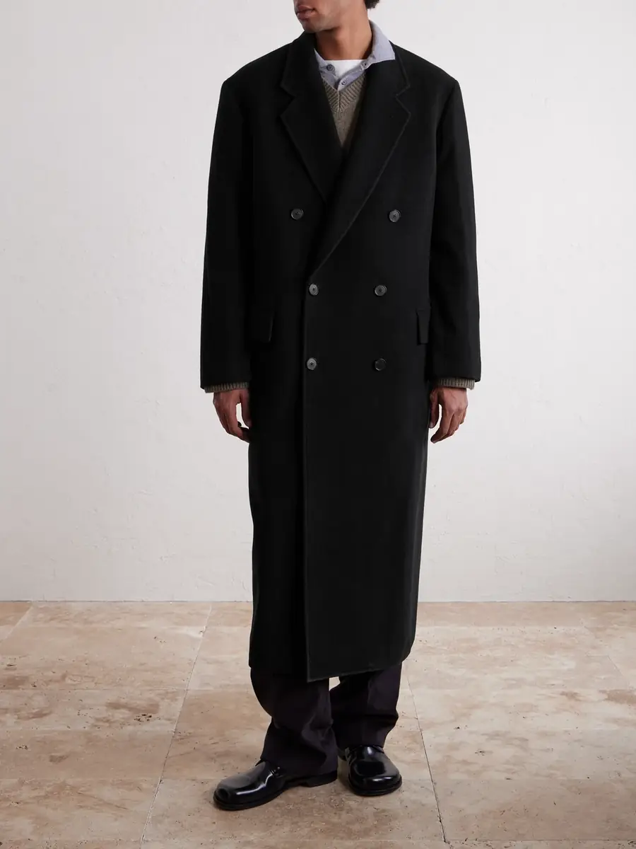 Auralee Double-Breasted Wool Coat - Men | Thumbnail 3 Auralee Double-Breasted Wool Coat - Men | Thumbnail 3
