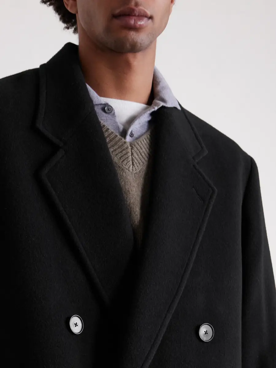 Auralee Double-Breasted Wool Coat - Men | Thumbnail 5 Auralee Double-Breasted Wool Coat - Men | Thumbnail 5