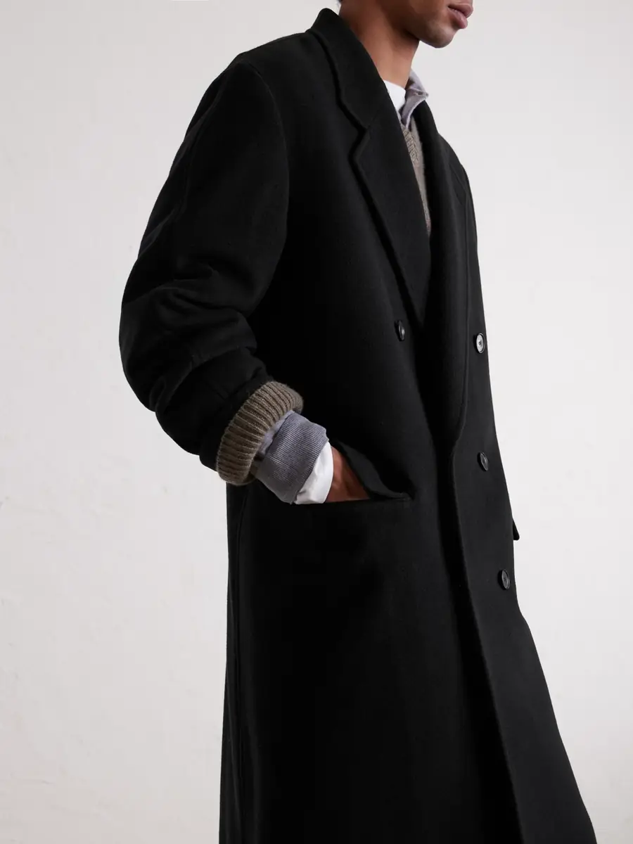 Auralee Double-Breasted Wool Coat - Men | Thumbnail 6 Auralee Double-Breasted Wool Coat - Men | Thumbnail 6