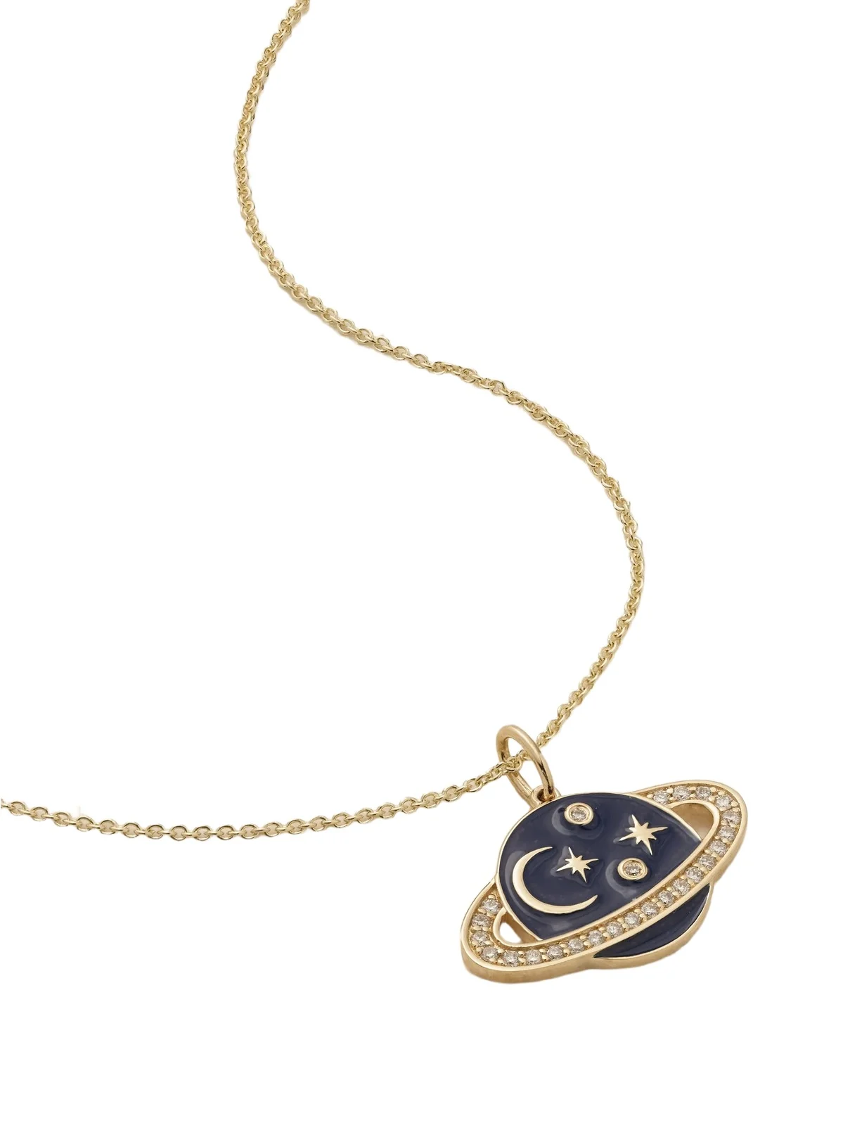 Celestial 14-karat Gold, Enamel And Diamond Necklace Celestial 14-karat Gold, Enamel And Diamond Necklace
