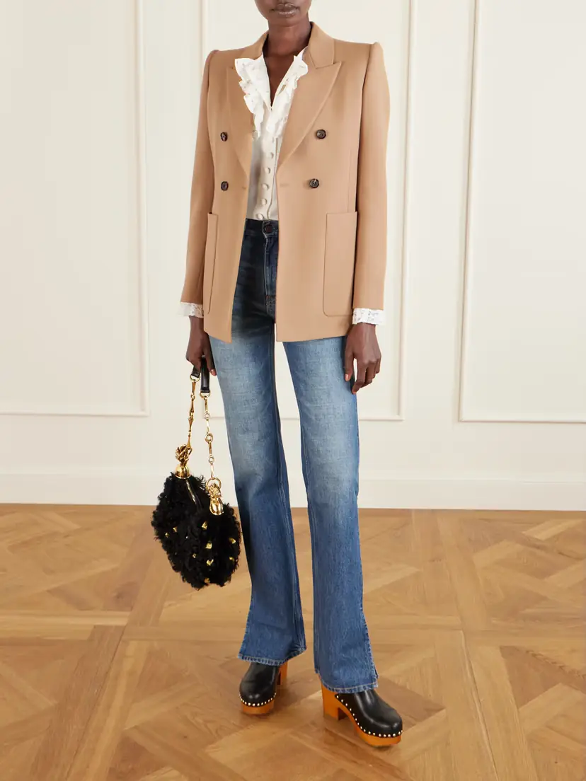 Chloé Double-breasted Wool-gabardine Blazer | Thumbnail 2 Chloé Double-breasted Wool-gabardine Blazer | Thumbnail 2