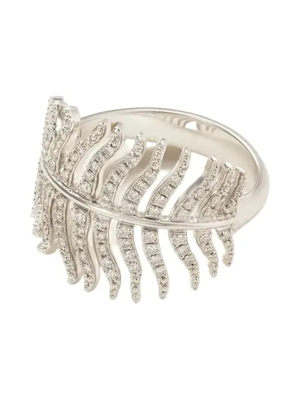 Mizuki Feather 18-karat White Gold Diamond Ring | Thumbnail 1 Mizuki Feather 18-karat White Gold Diamond Ring | Thumbnail 1