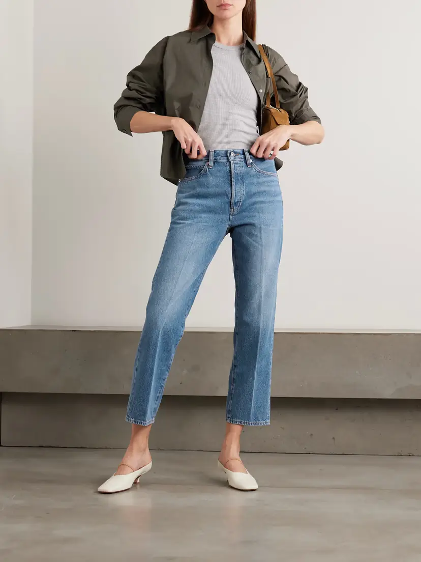 Frame The Vertical Crop High-rise Straight-leg Jeans | Thumbnail 2 Frame The Vertical Crop High-rise Straight-leg Jeans | Thumbnail 2