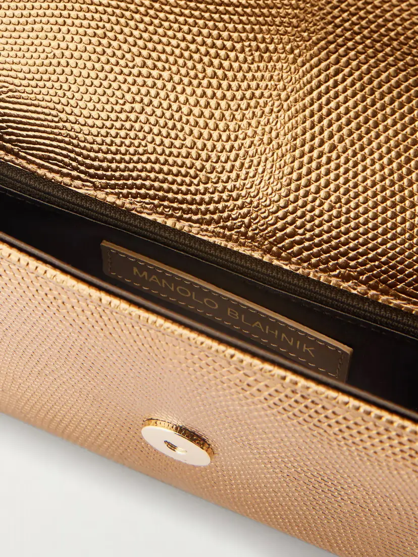 Manolo Blahnik Maygot Metallic Lizard-effect Leather Clutch | Thumbnail 6 Manolo Blahnik Maygot Metallic Lizard-effect Leather Clutch | Thumbnail 6