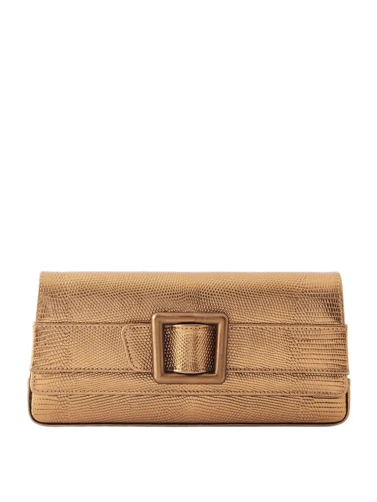 Manolo Blahnik Maygot Metallic Lizard-effect Leather Clutch | Image 1 Manolo Blahnik Maygot Metallic Lizard-effect Leather Clutch | Image 1