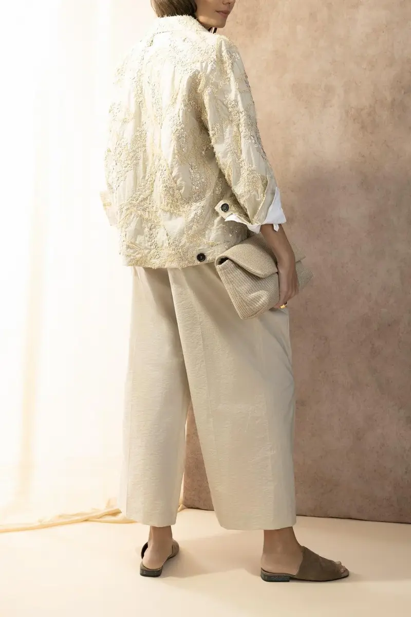 Brunello Cucinelli Halo Deconstructed Embroidered Jacket | Thumbnail 4 Brunello Cucinelli Halo Deconstructed Embroidered Jacket | Thumbnail 4
