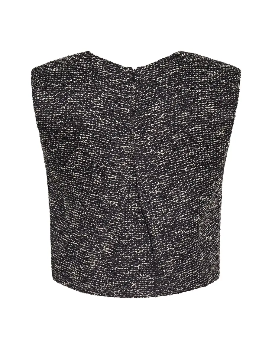 Adam Lippes Mercer Top in Tweed Organza | Thumbnail 2 Adam Lippes Mercer Top in Tweed Organza | Thumbnail 2