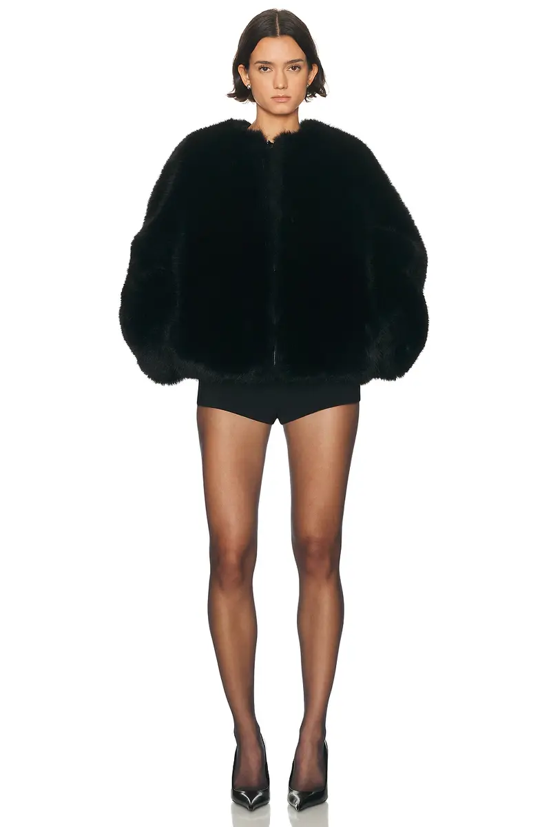 HAELO Long Hair Faux Fur Bomber | Thumbnail 6 HAELO Long Hair Faux Fur Bomber | Thumbnail 6