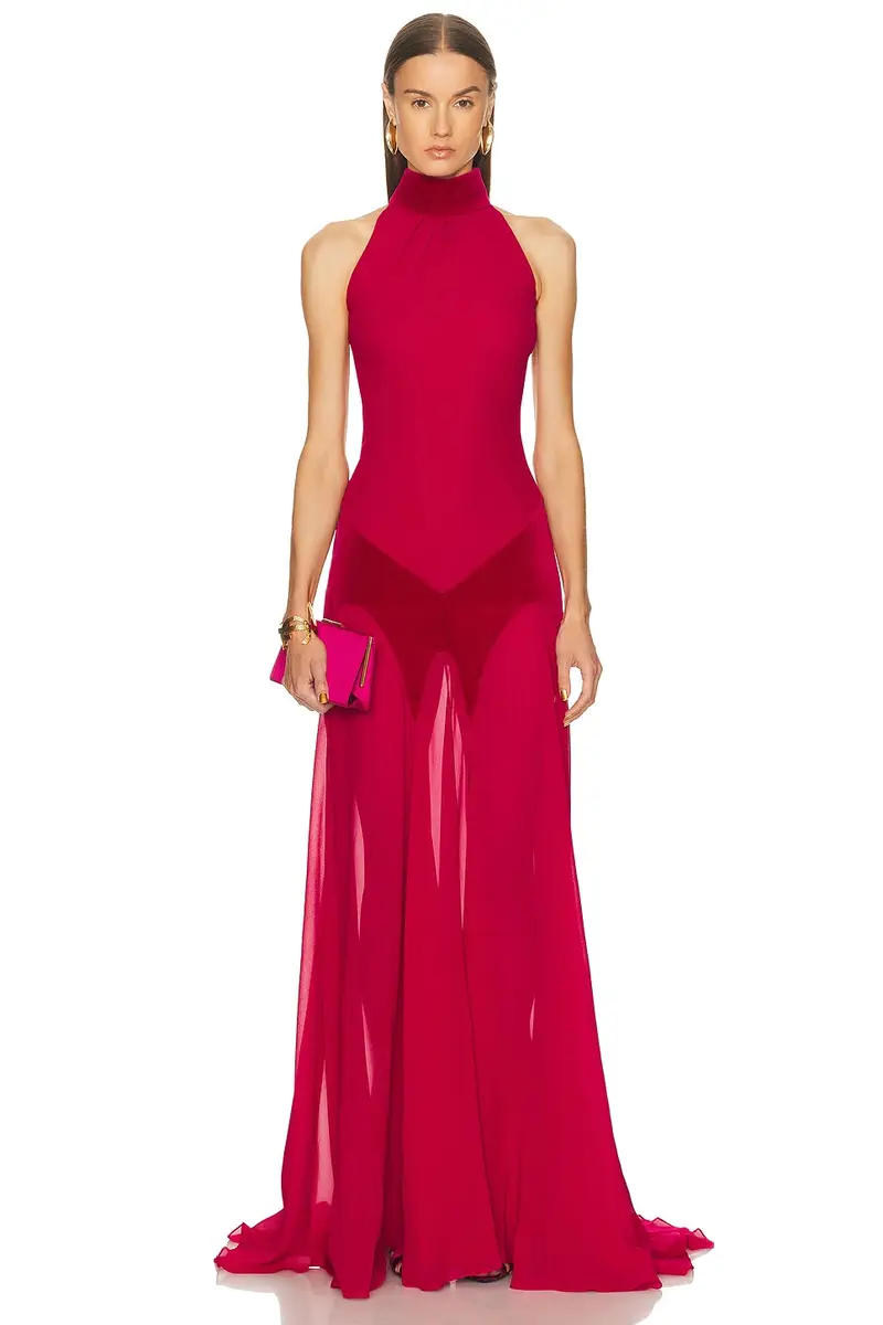 Alexander McQueen Evening Halter Dress | Thumbnail 1 Alexander McQueen Evening Halter Dress | Thumbnail 1