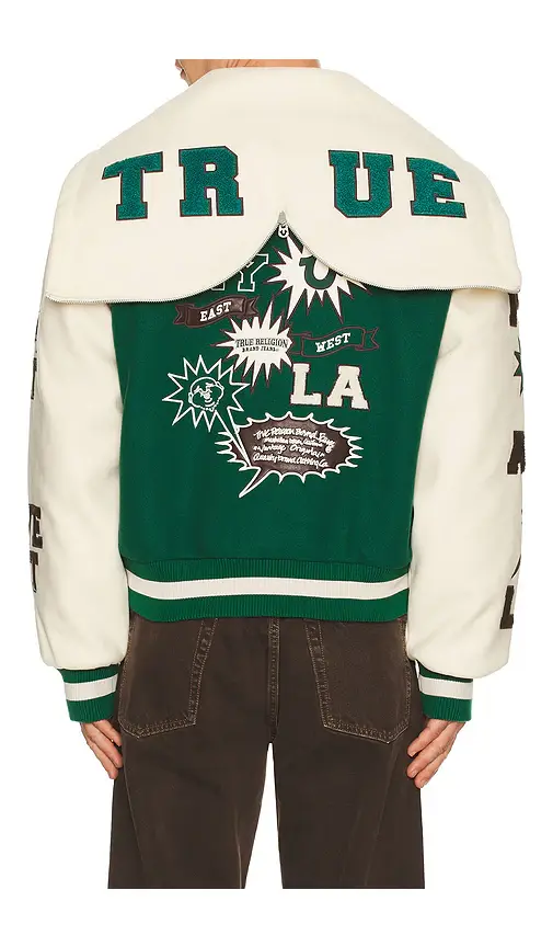 True Religion Retro Wool Varsity Jacket | Image 1 True Religion Retro Wool Varsity Jacket | Image 1
