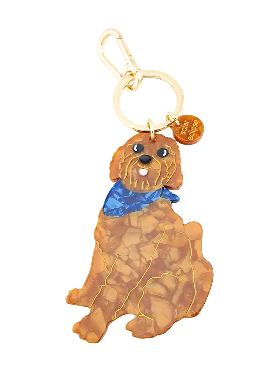 Hand-Painted Goldendoodle Bag Charm + Keychain Hand-Painted Goldendoodle Bag Charm + Keychain