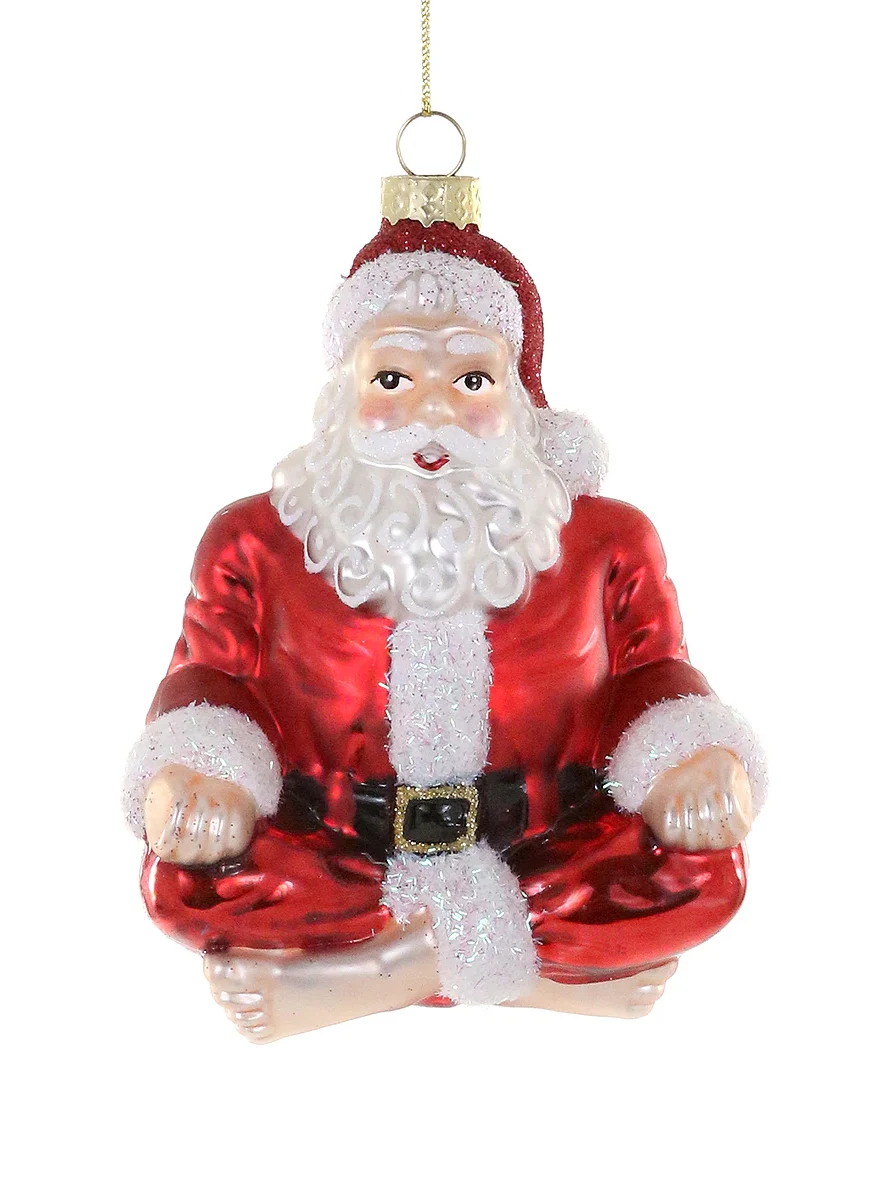 Cody Foster & Co Yoga Santa Ornament