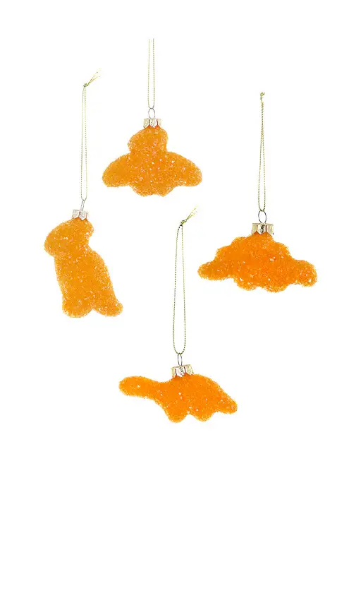 Set Of 4 Dino Nugget Ornaments